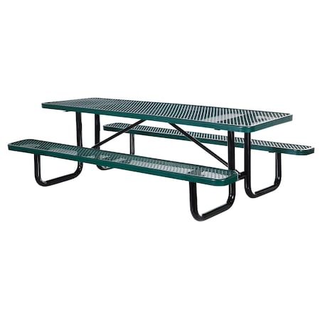 Vestil Rectangle Picnic Table, Green, 72 in L PT-MX-3072-GN